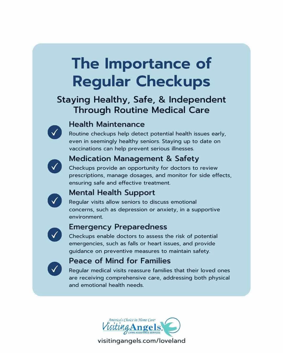 Checkyps Infographic Regular Checkups for Seniors | Loveland, CO | Visiting Angels