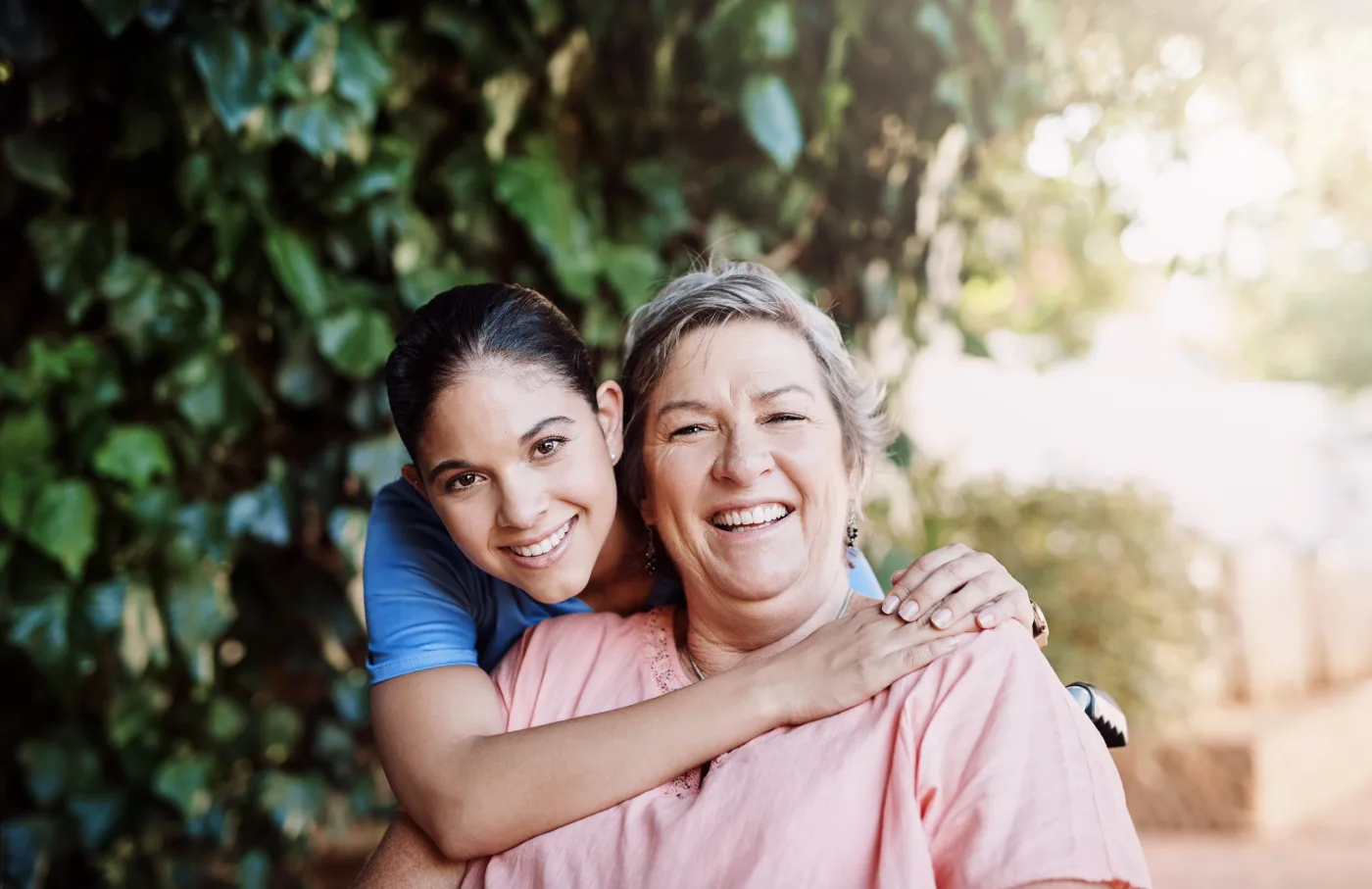 CNA caregiver with her client