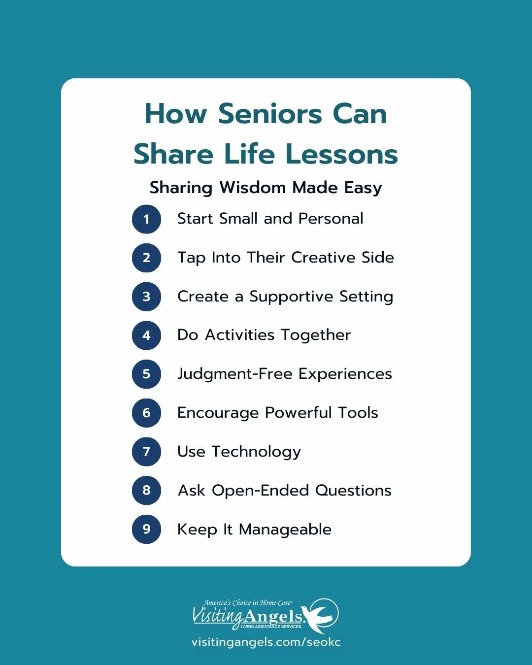 Share Life Lessons Life Lessons | Southeast Oklahoma City | Visiting Angels